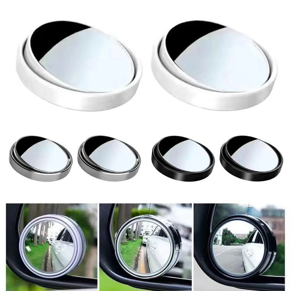 Side View Mirror Frameless Side Mirror Set for Car Blind Spot Rearview 360-degree Adjustable Wide-angle Lens Design Auto Parts