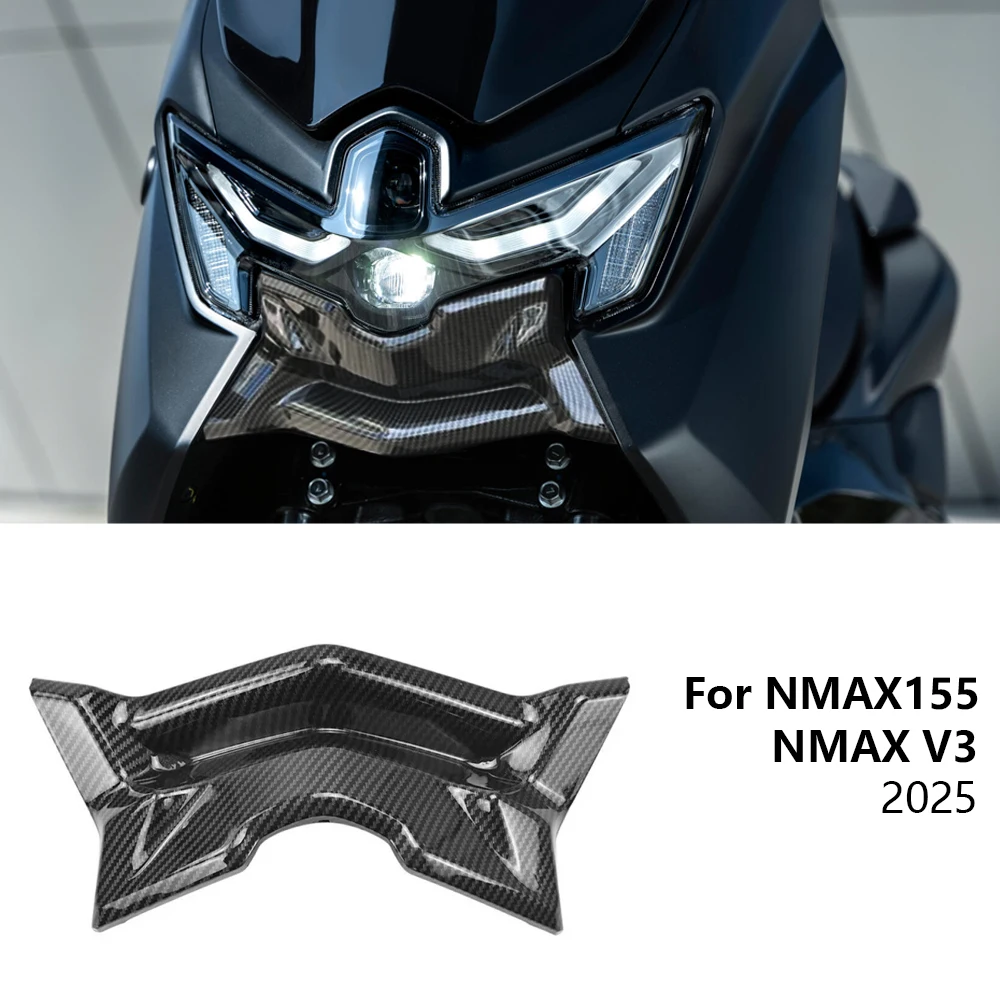 

Аксессуары для NMAX155 NMAX V3 2025, украшение для мотоцикла с фиксированным крылом, передний декоративный корпус, узор из углеродного волокна