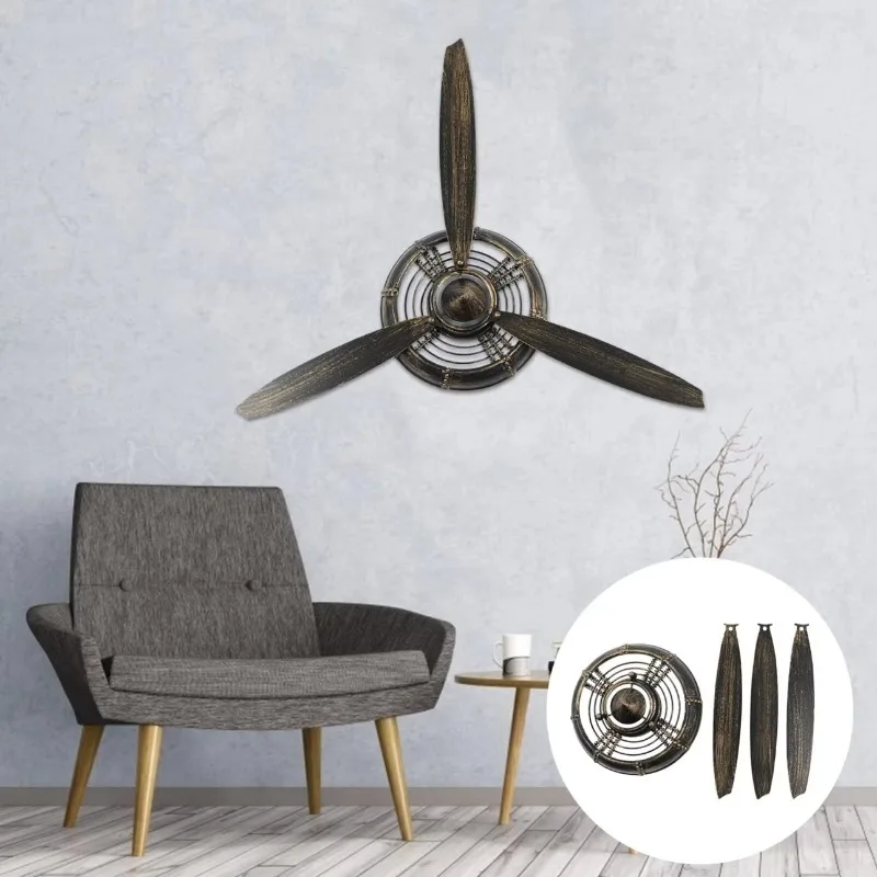 

American Retro Wall Clock, Airplane Propeller Clock, Iron Art Decoration, Propeller Style Hanging Clock, Bar & Café Décor