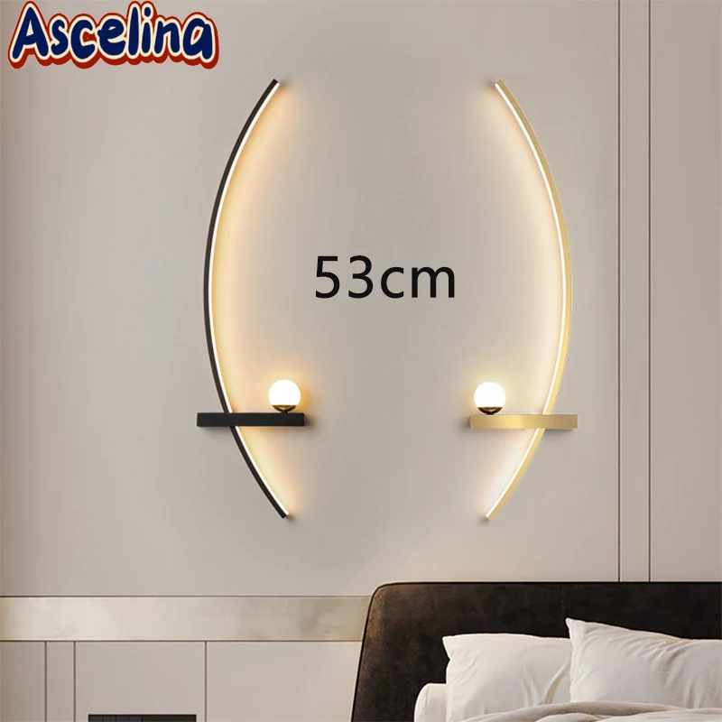 Applique Murale LED Moderne, 53cm, Ligne de Magasin, Lumière Droite pour Chambre à Coucher, oral et, Salon, Arrière-Plan, Allée, Illuminations Intérieures