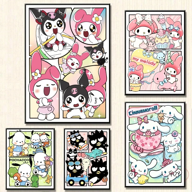 

Japanese Classic Anime Sanrio Kuromi My Melody Modern Home Hd Print Art Prints Friends Gifts Decoration Paintings Hanging