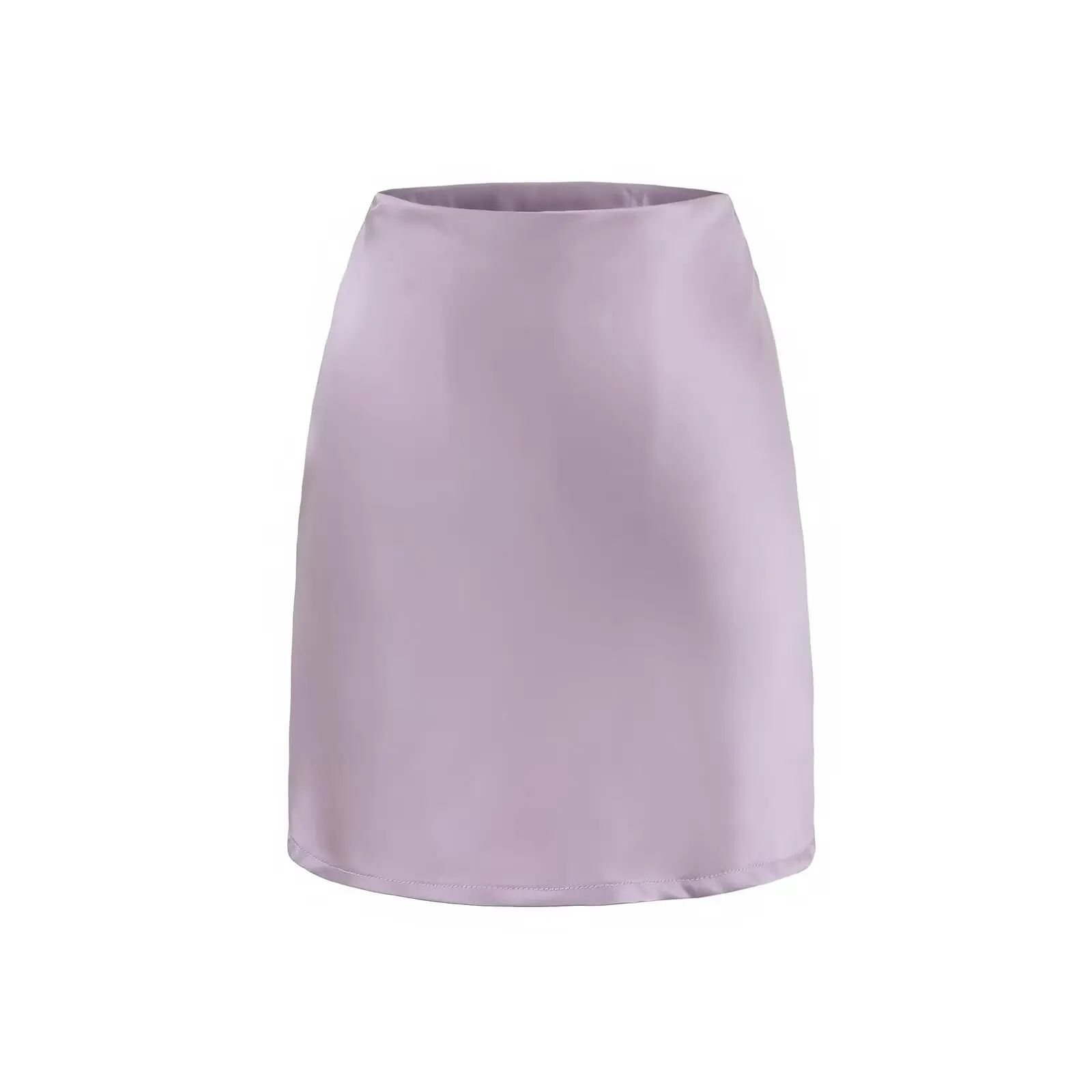 Spódnica z satyny acetatowej z wysokim stanem, damska, dopasowana, typu bodycon, z niewidocznym zamkiem błyskawicznym, modna na lato.