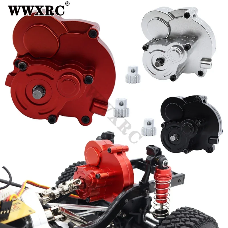 MN86 CNC Transmission Gearbox with Motor Gear for 1/12 MN128 MN86 MN86K MN86KS G500 RC Rock Crawler Truck Upgrade