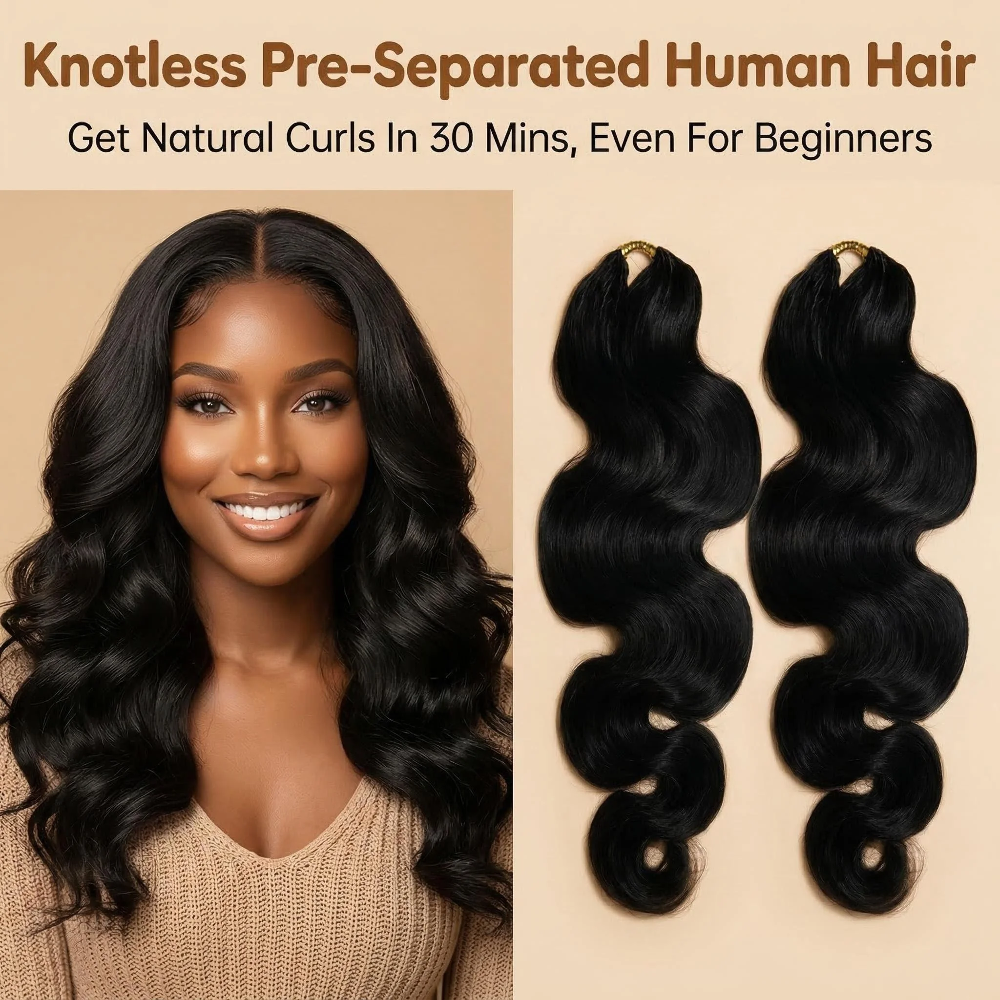 Body Wave Düğümsüz Önceden Ayr - Hair Care Indian incelemesi ve fiyatı