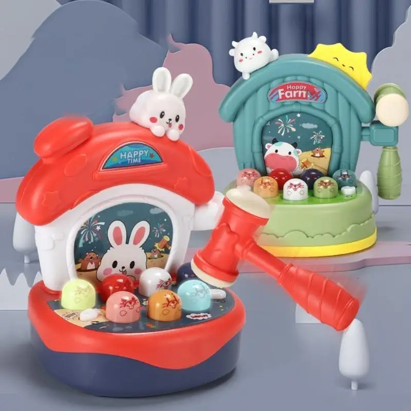 F62d Hammering Toy Giáo dục Hội đồng bận rộn với Wrack-A-Mole Learning Toy Quà tặng cho trẻ bé trai 3/4/5/6year