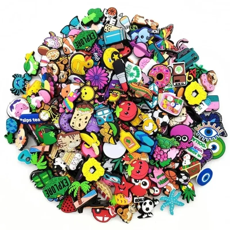 10/20/30/40/50PCS Random Mixed Popular Anime Cartoon Series Shoe Charms Clogs Shoe Accessories DIY Shoe Decoration Buckle Gift