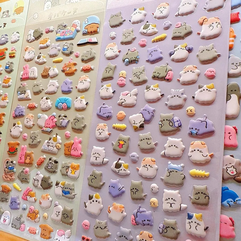 

4Pack Fun 3D Animal EVA Bubble Stickers - Cute Cartoon Embellishments for Diaries, Backpacks & DIY Projects Anime Worlds Store