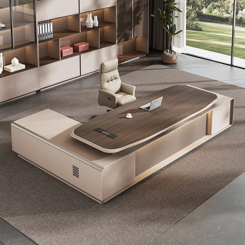 CEO desk,boss table,office Furniture,Office And Chair Set, High-End Light Luxury,'S , , Simple Modern Lacquered Executive Desk