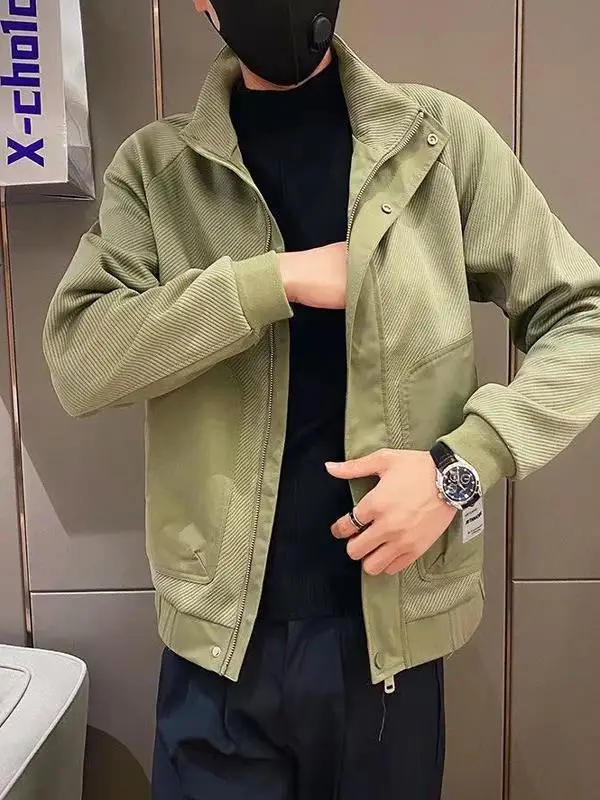 

Advanced Men's Baseball Jaet Spring Autumn New Sle Cool Design Workwear Windproof Long Sve Zipper Closure Outerwear