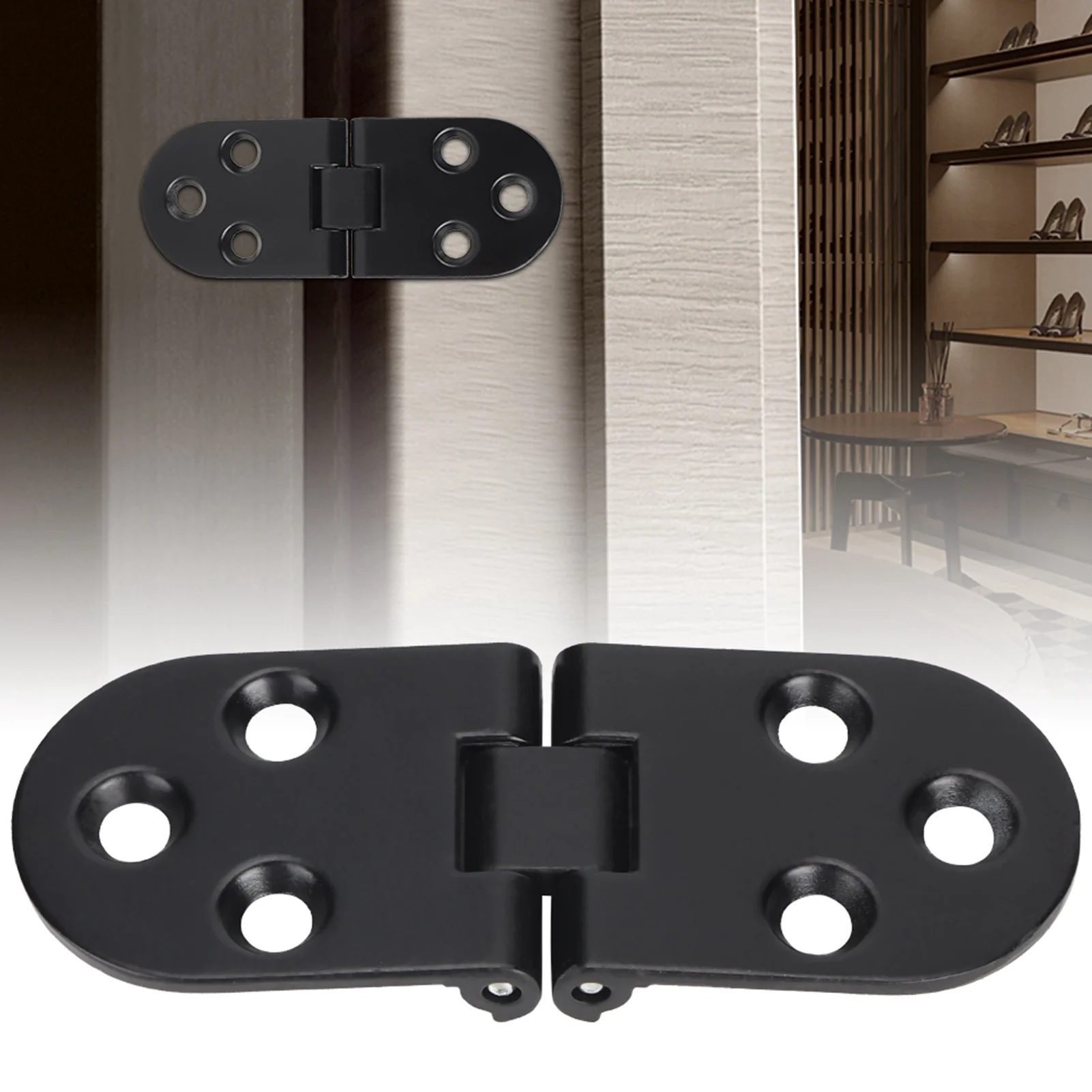 

4Pcs Zinc Alloy Black Door Flap Hinges Table Flip Hinge For Cabinet Home Hardware Accessories