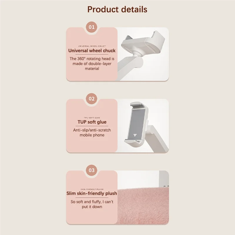 A34M-Mobile Phone Pillow Holder Bed Sofa Lap Adjustable Soft Pillow Stand For Iphone Xiaomi Redmi Huawei Oppo 4.7In-7.0In