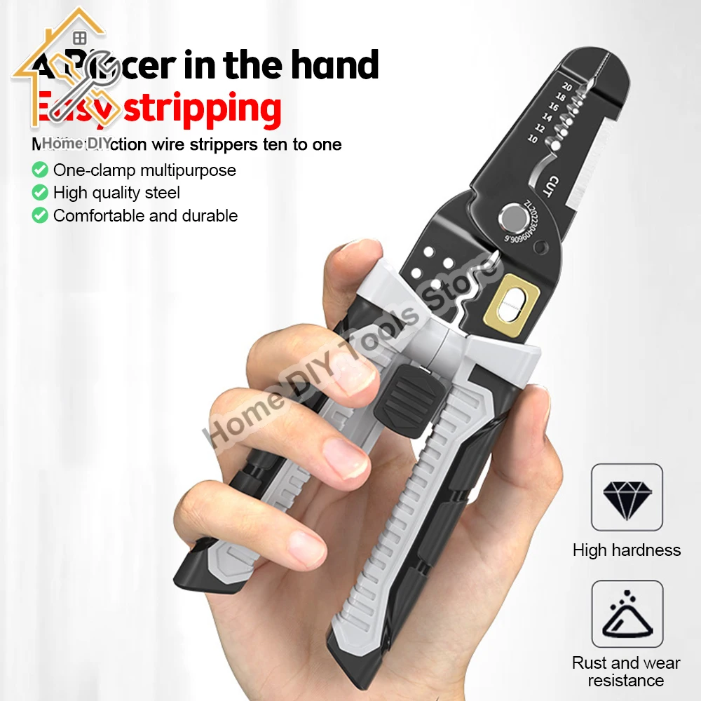 Multifunctional Wire Stripping Pliers Cable Crimper Cutter Electrician Special Network Cable Wire Stripper Tool