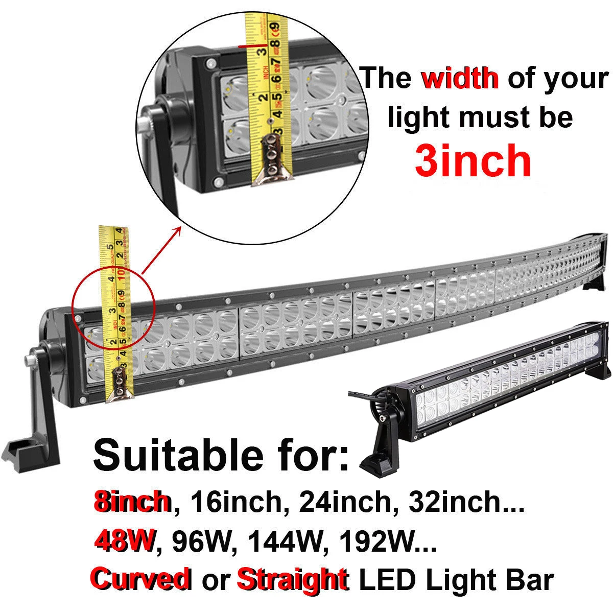 LED-Arbeitslichtleiste, staubdicht, Schutzabdeckungen, bernsteinfarben, klar, schwarz, rot, weiß, für 3 Zoll, 4 Zoll, 7 Zoll, 12 Zoll, 20 Zoll, 22 Zoll, 32 Zoll, 42 Zoll, 52 Zoll LED-Licht – Detail 26