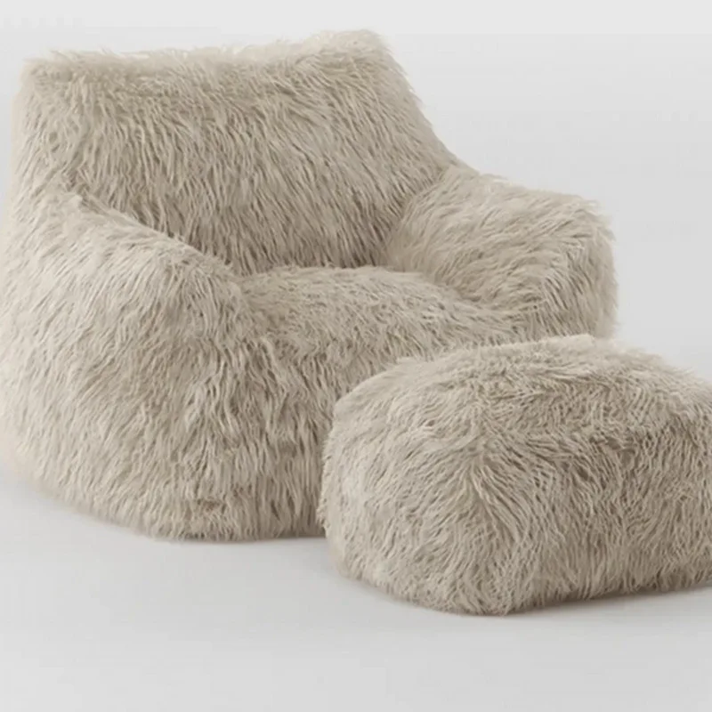 LMM casual single chair plush living room bedroom balcony small sofa can lie down and sleep