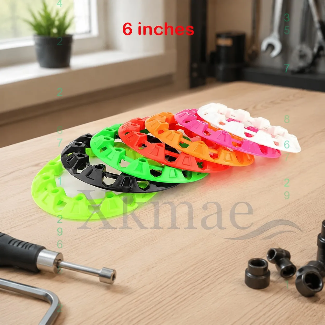 4pcs 6-inch ATV Wheel Trim Hub Protection Decor Rim Cap Universal Vehicle All Terrain Plastic Cover Fit 6 Inch Wheels