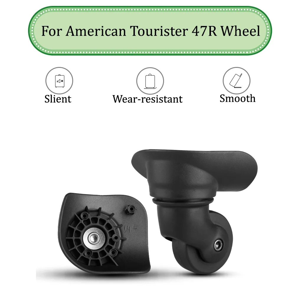 For American Tourister 47R Universal Wheel Replacement Suitcase Silent Smooth Shock Absorbing Durable Wheel Accessories Wheels