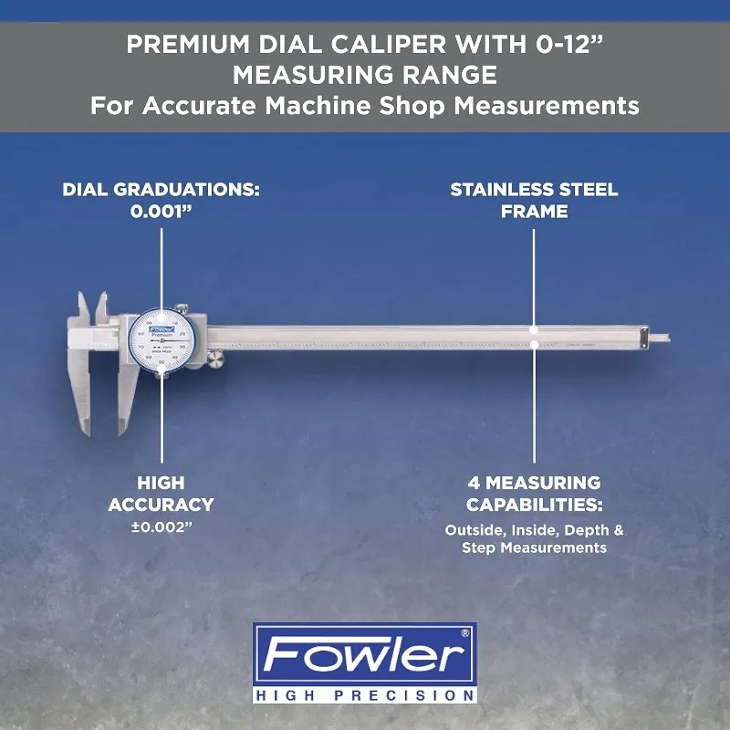 52-008-712-0 Premium Dial Caliper with 0-12