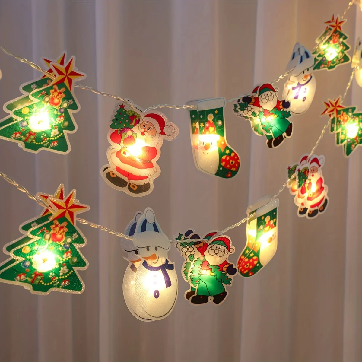 20leds Christmas LED String Lights Waterproof Outdoor Snowman Fairy Light For Holiday Bedroom Party Wedding Xmas Tree Decoration