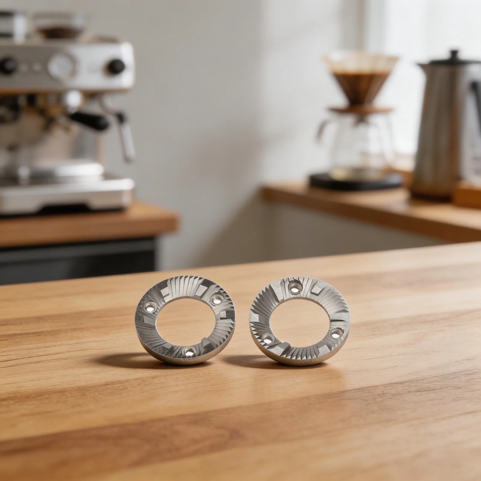 Metal Grinding Blade Pair for Coffee Bean Grinders 40MM Diameter Includes Upper and Lower Disks for Consistent Performance