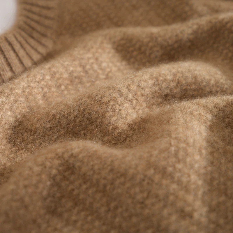 High quality Men 100% Cashmere Sweater Thick O-neck Pullover Knit Autumn Winter Cashmere Knitwear Smart Casual Soft Clothes Top