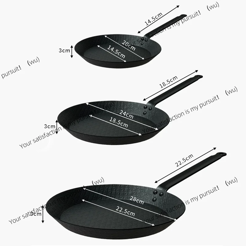 Cast iron  No oil fumes Steak frying pan Fried eggs Breakfast pan Pan Non-stick frying Household gas stove