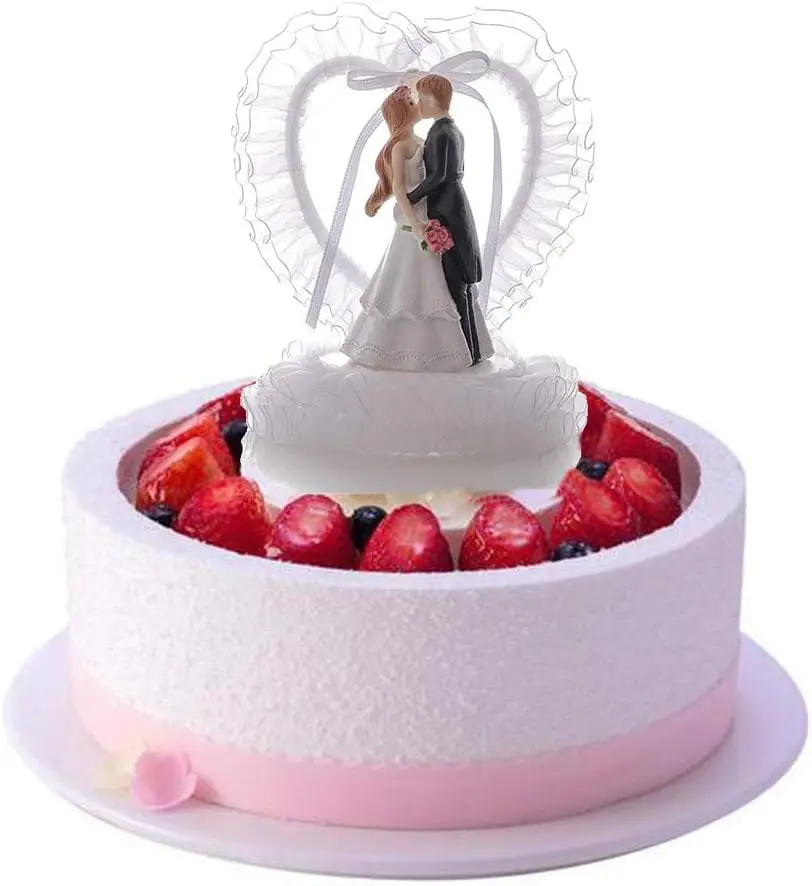 

Bride And Groom Figurines Cake Toppers Resin Doll Wedding Cake Topper Figurine Valentine's Day Engagement Decor Anniversary Gift