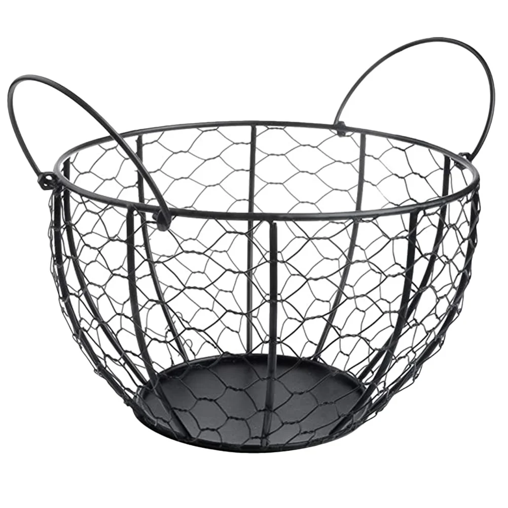 

Iron Basket Creative Kitchen Storage Container Fruit Vegetable Egg Holder Multipurpose Artistic Design