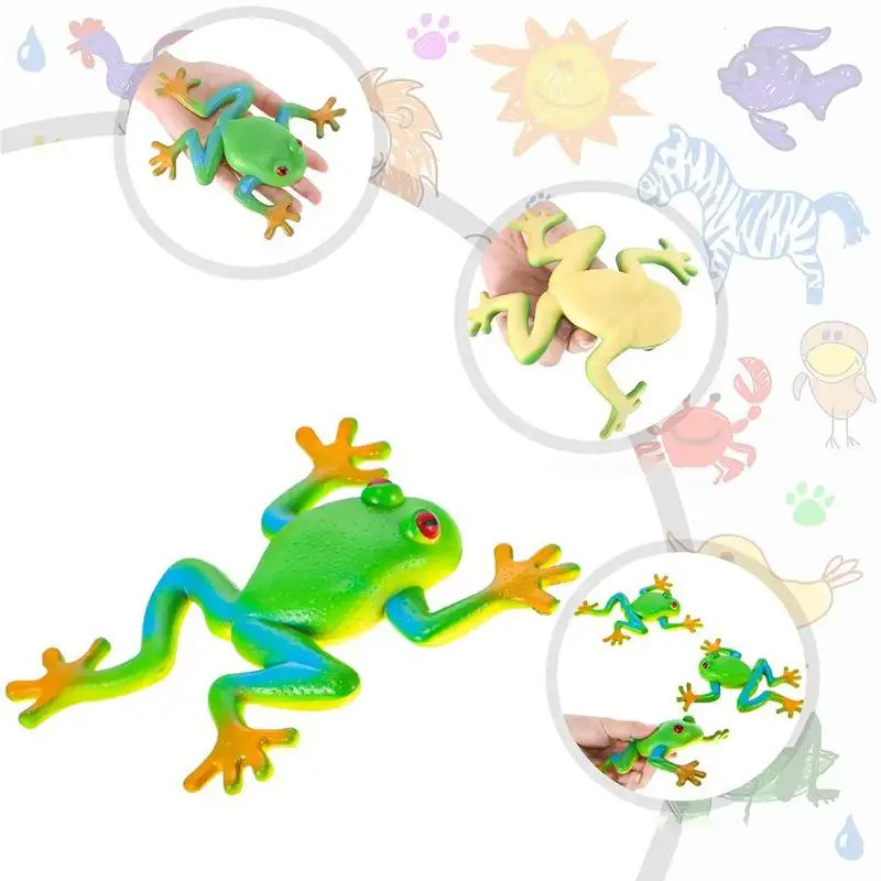 Tricky Simulation Frog Model Toy 1Pcs Stress Relief Squeeze Toy For Kids Educational Mischief Playtime Interactive Fun