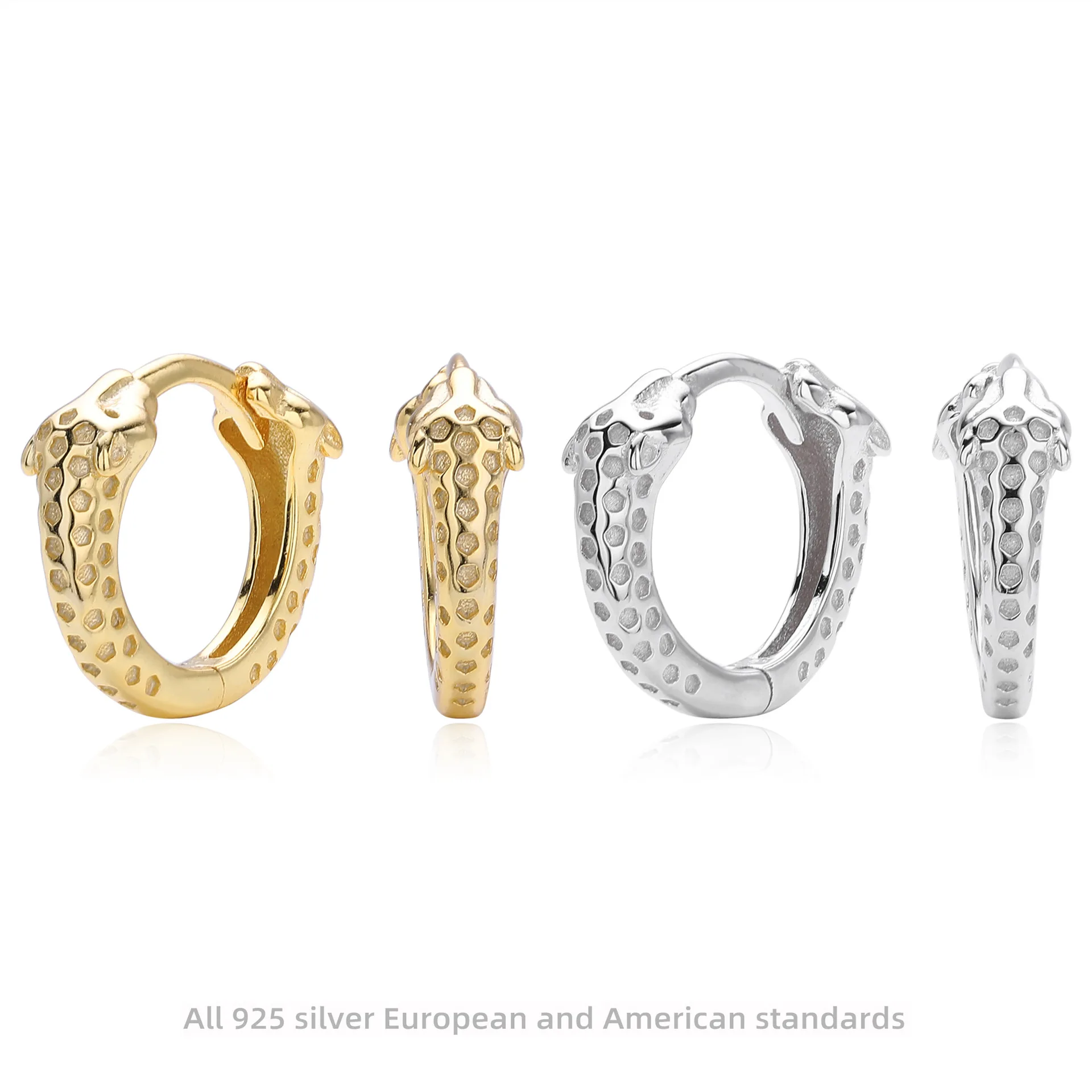 Withered Jewelry Earrings Women's Earrings Ear Cuffs S925 Sterling Silver Earrings Moon Earrings For Women