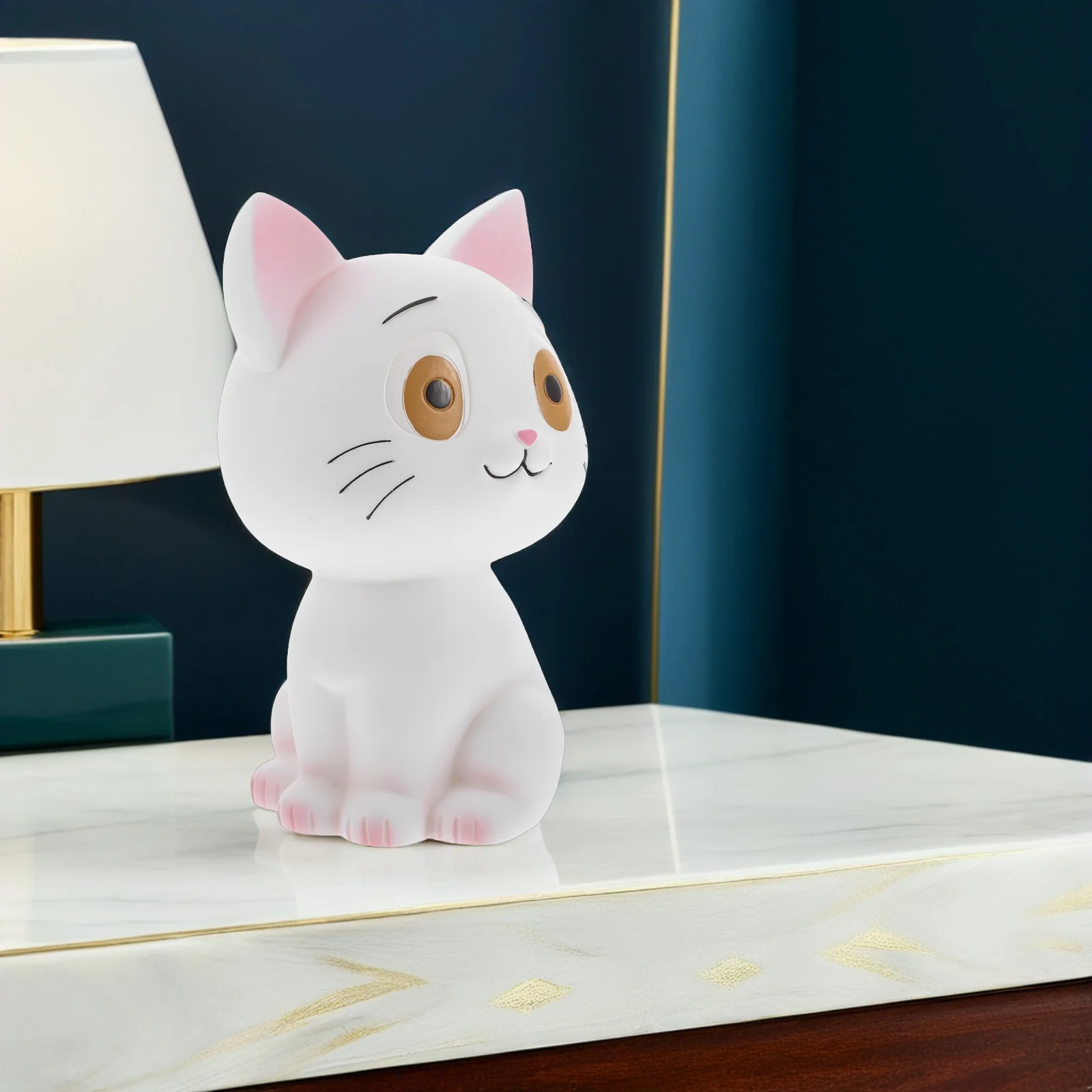 고양이 저금통 검은 고양이 저금통 깨지지 않는 어린이 저금통 동전 용기 생일 크리스마스 홈 장식 데스크탑