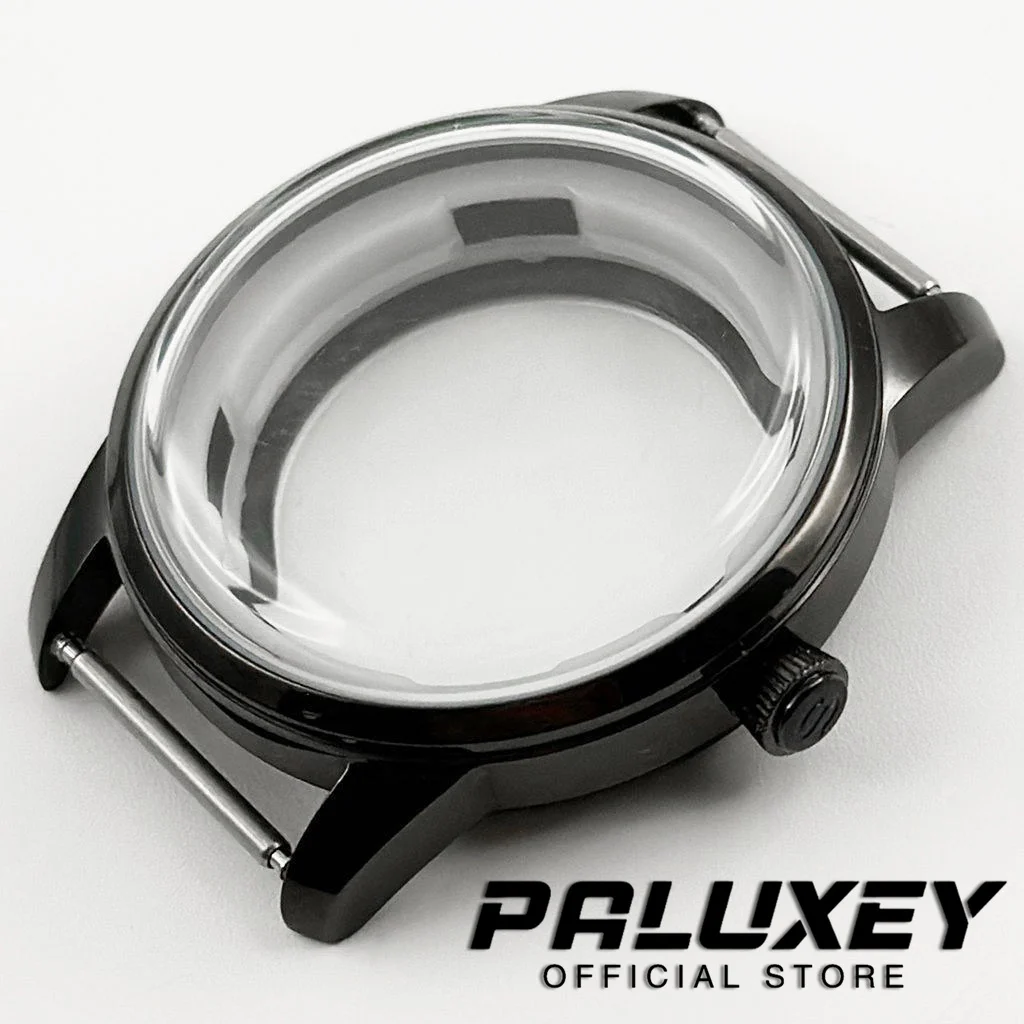 PVD Black 40MM Cocktails Stainless Steel S Crown Watch Case Fit for NH34 NH35 NH36 NH38 NH39 NH70 NH72 4R35 4R36 7002 Movement
