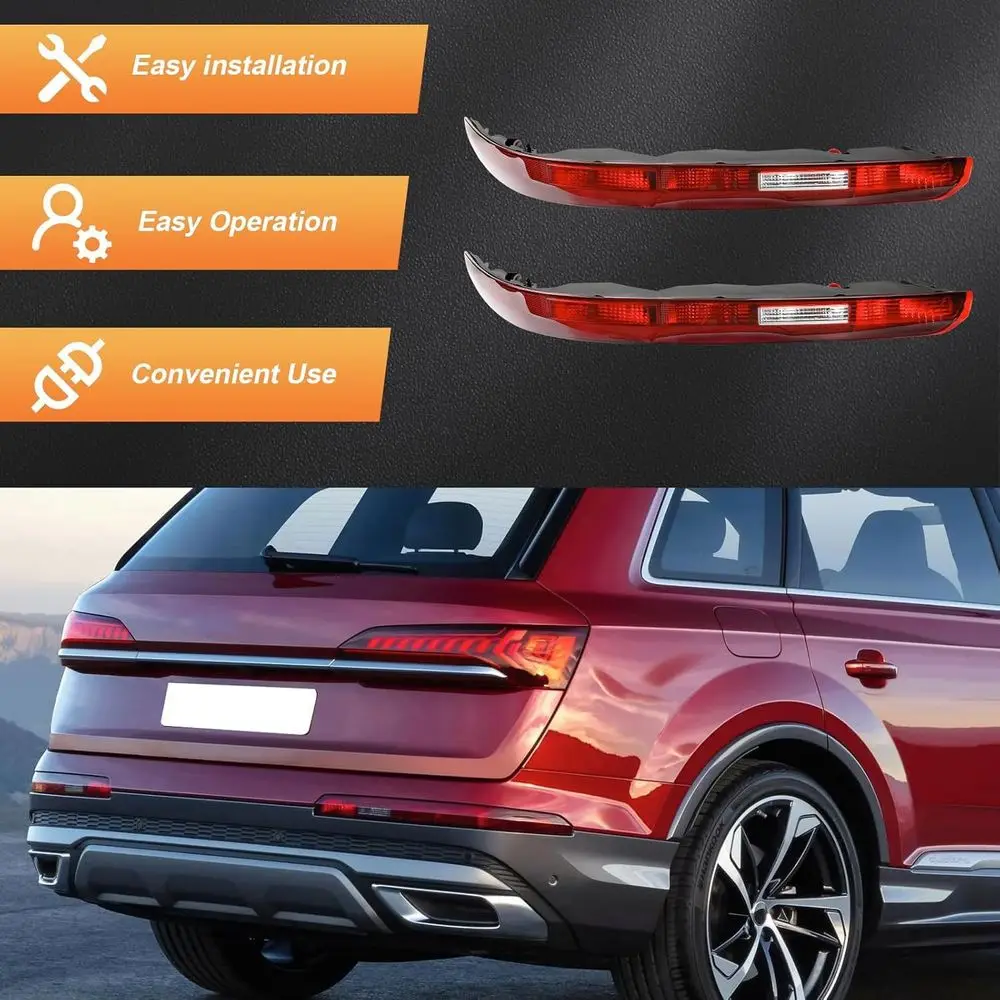 عاكس المصد الخلفي لجانب الركاب الأيمن Audi Q7 2016-2022، ضوء خلفي ومصباح الضباب لاستبدال 4M0945096A #6