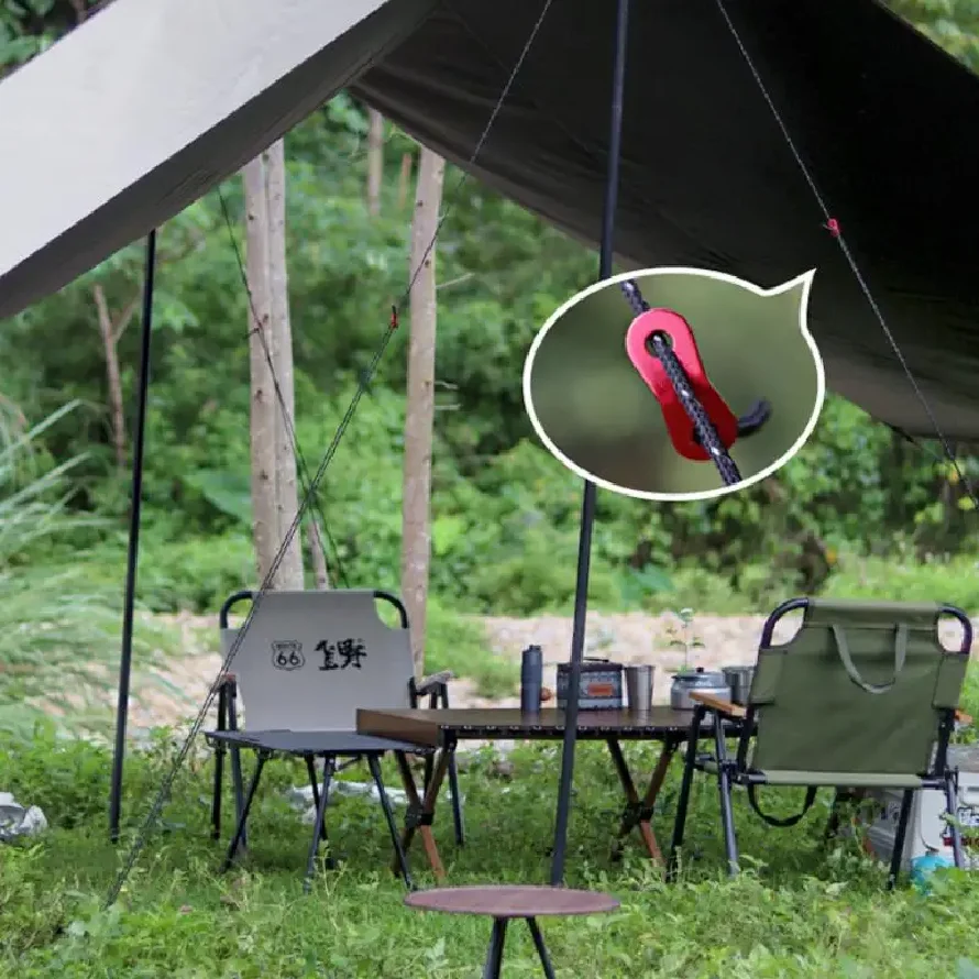 10 قطعة خيمة التخييم الرياح حبل مشبك السحابة خيمة الملحقات حبل تشديد سدادة الموتر للعتاد في الهواء الطلق