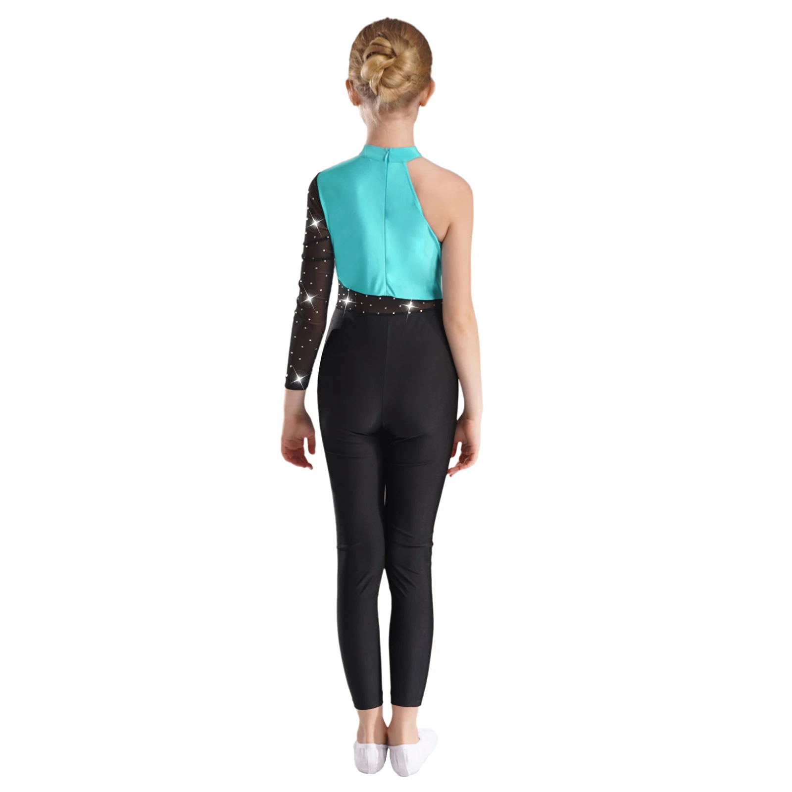 أطفال بنات كتلة اللون بذلة لامعة الباليه ملابس رقص الجمباز تجريب كامل الجسم البدلة الجمباز الشكل التزلج أداء زي