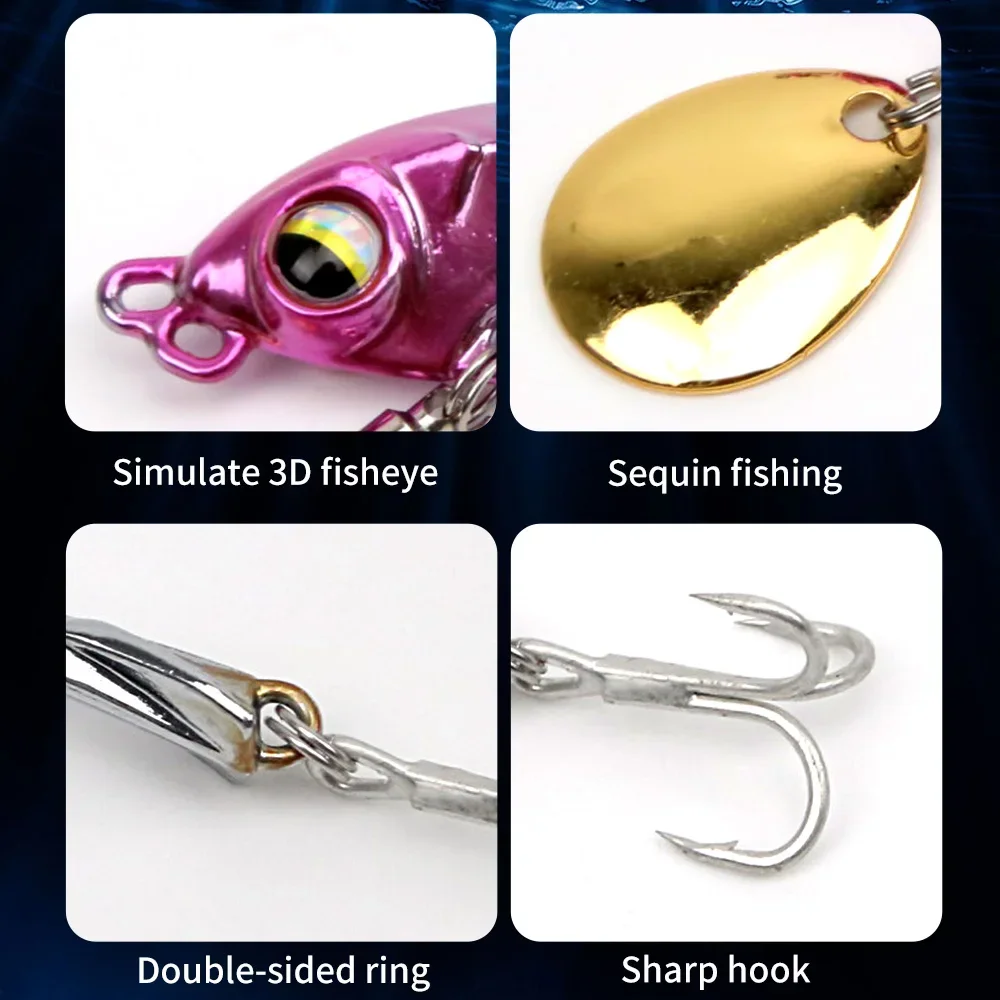 طعوم صيد من نوع توبلين معدنية ، طُعم صناعي صلب ، ملعقة دوارة ، ترتر متذبذب ، إكسسوارات صيد في المياه المالحة ، مسار 10 جم ، 15 جم