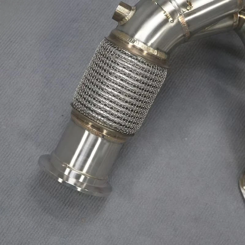 KM Brushed 304 Stainless Steel Racing Header for Ferrari 458 4.5L V8 High Flow Performance Exhaust Manifold