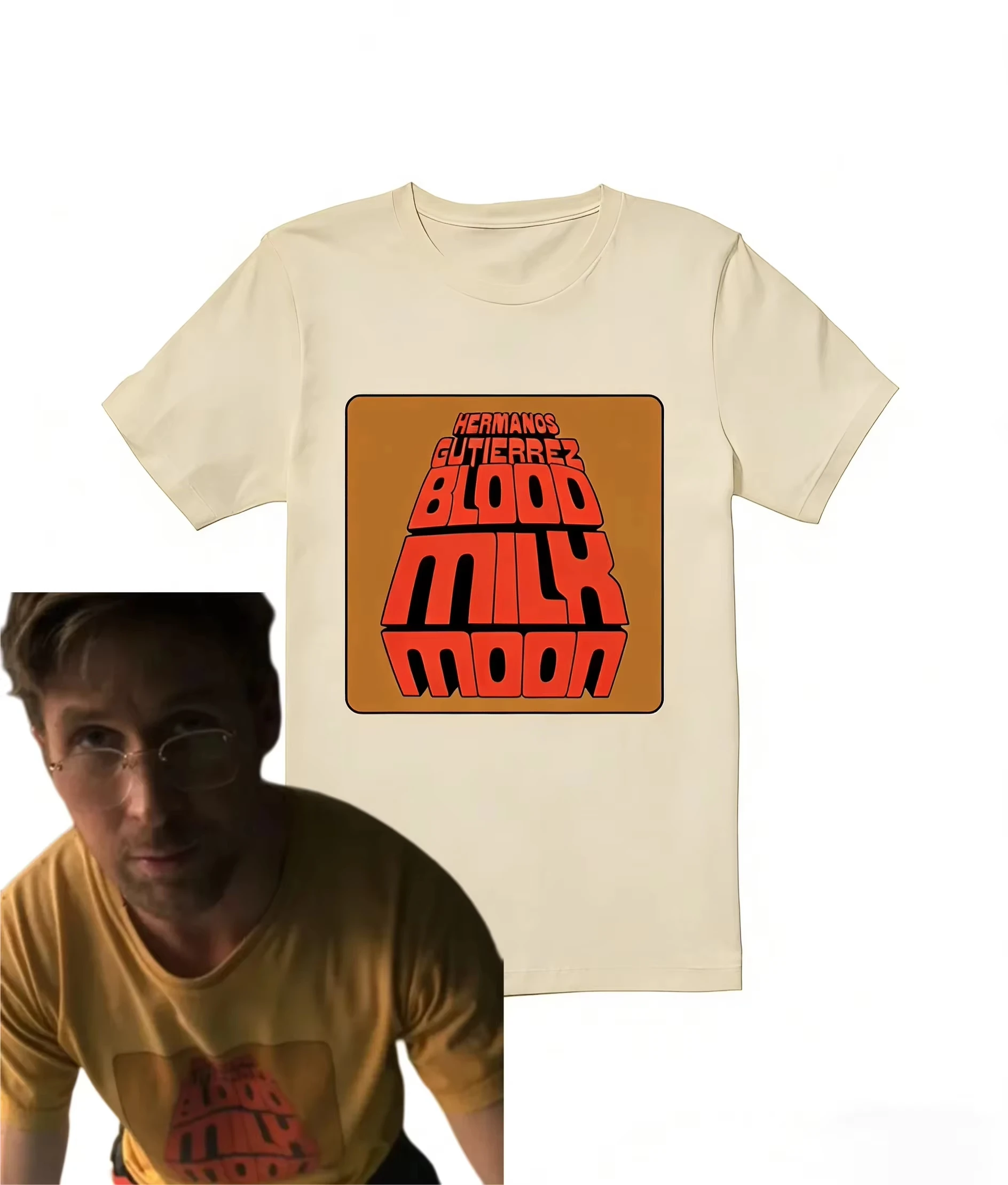 Camiseta de algodón unisex de moda con cuello redondo y manga corta Y2K oversize para mujer, diseño 2026 Project Hail Mary - Ryan Gosling Blood Milk Moon