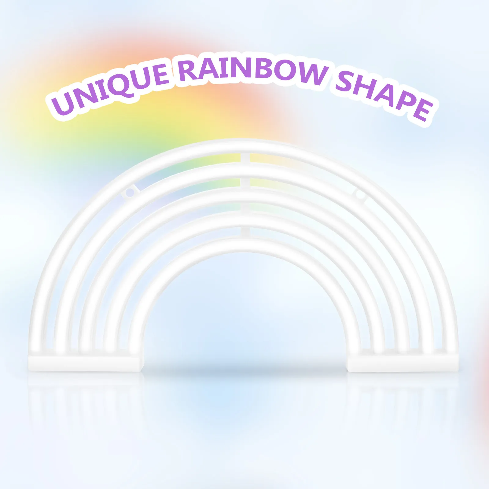 Rainbow LED Night Light – Cartoon Shape Bedside Lamp for Bedroom Decoration, Sleep & Romantic Ambiance