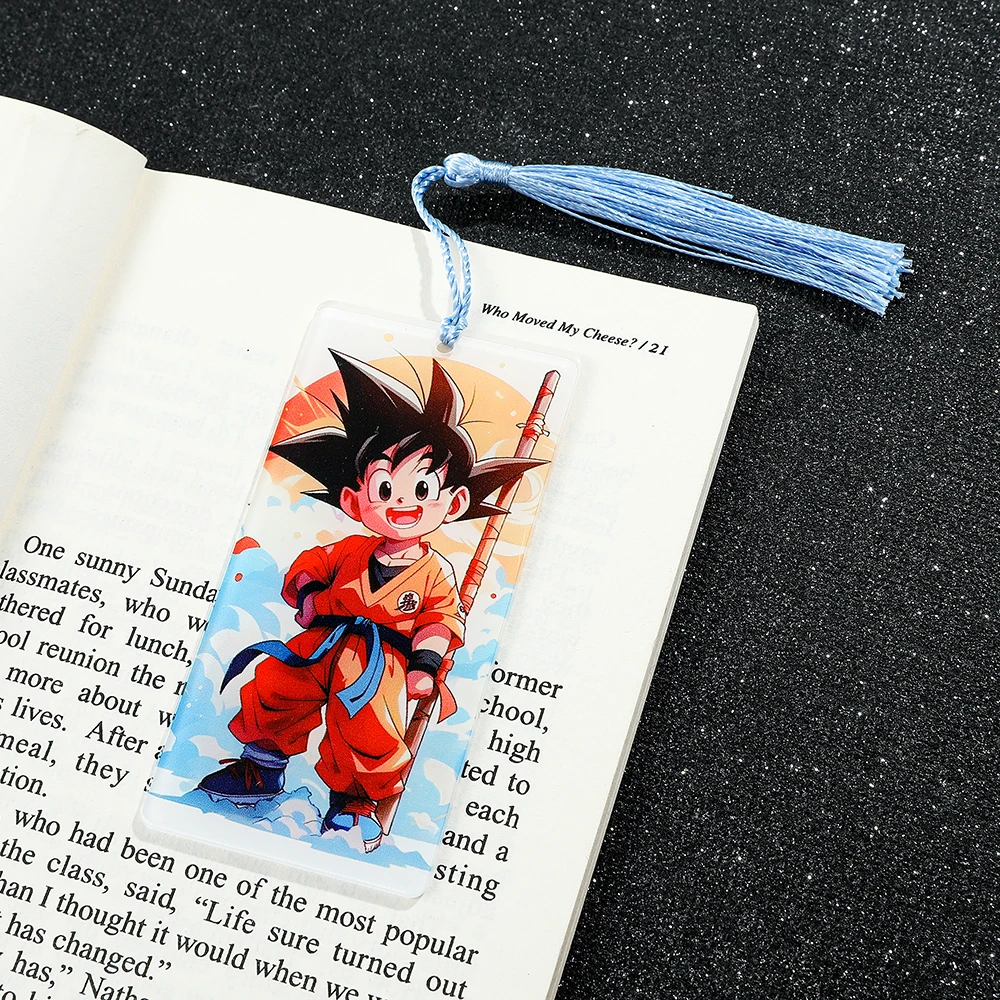 6 Styles Anime Dragon Ball Bookmark Marker Saiyan Warrior Acrylic Bookmark Gift for Manga Fan Book Fan Reading Marker