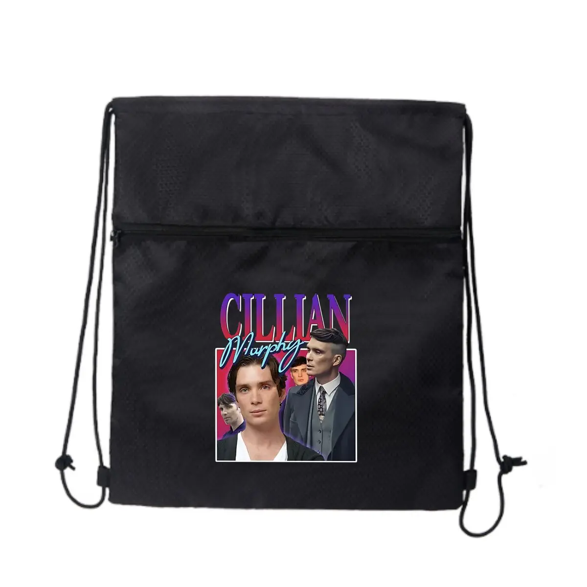 

Cillian Murphy Collage Park Stroll Сумка на молнии на шнурке: вмещает закуски и игрушки