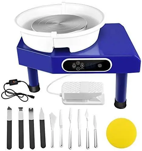 

Three Color Electric Pottery Wheel Machine With Screen Touch Clay Tools For Adults Kids