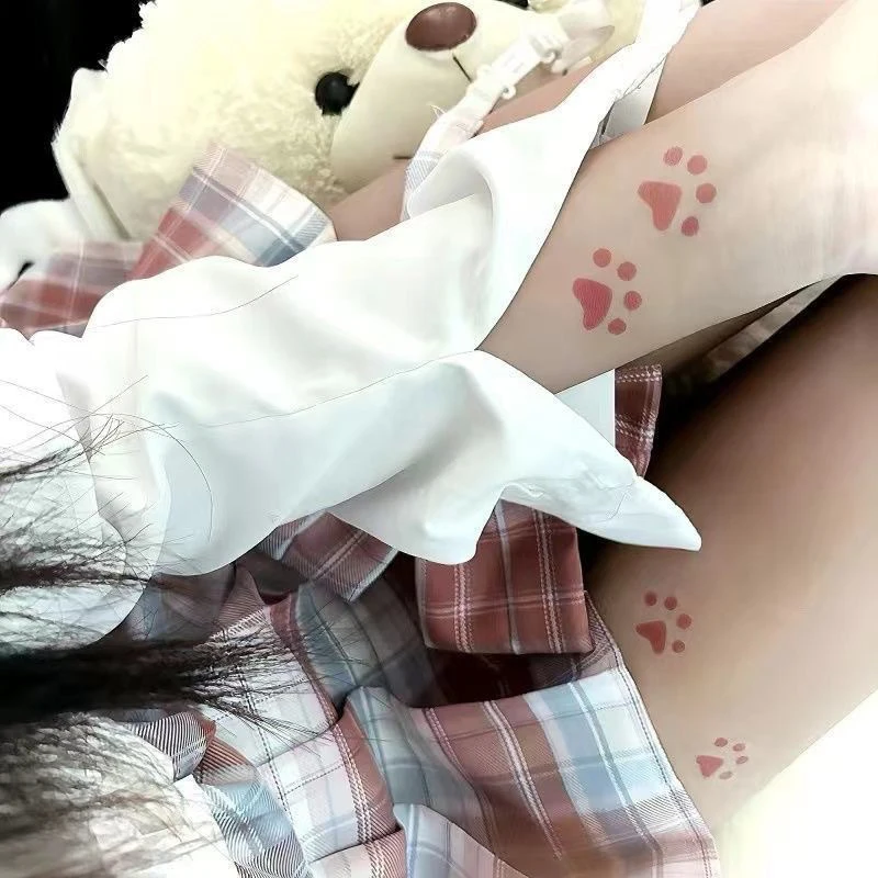 آثار أقدام الحيوان لطيف القط باو مقاوم للماء الوشم المؤقت الرجال والنساء باو يطبع المؤقتة الوشم ملصق كم الوشم #3