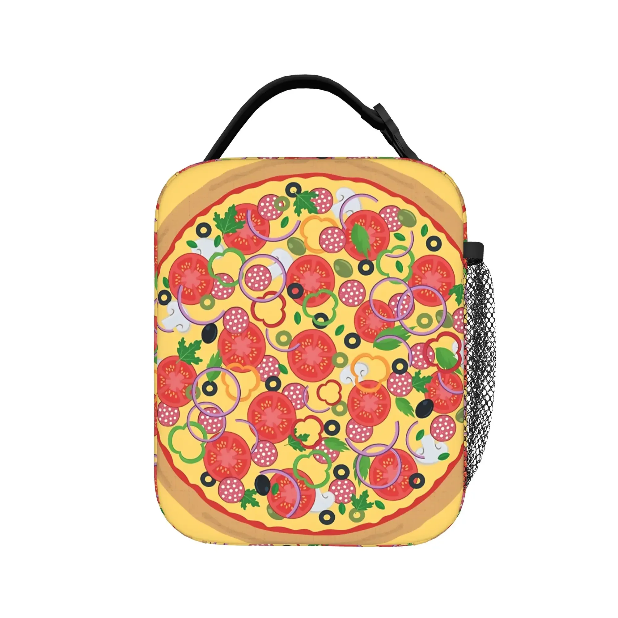 Pizza  Insulated Lunch Bag Leakproof Tomato Style Lunch Container Thermal Bag Tote Lunch Box College  Picnic Men Women