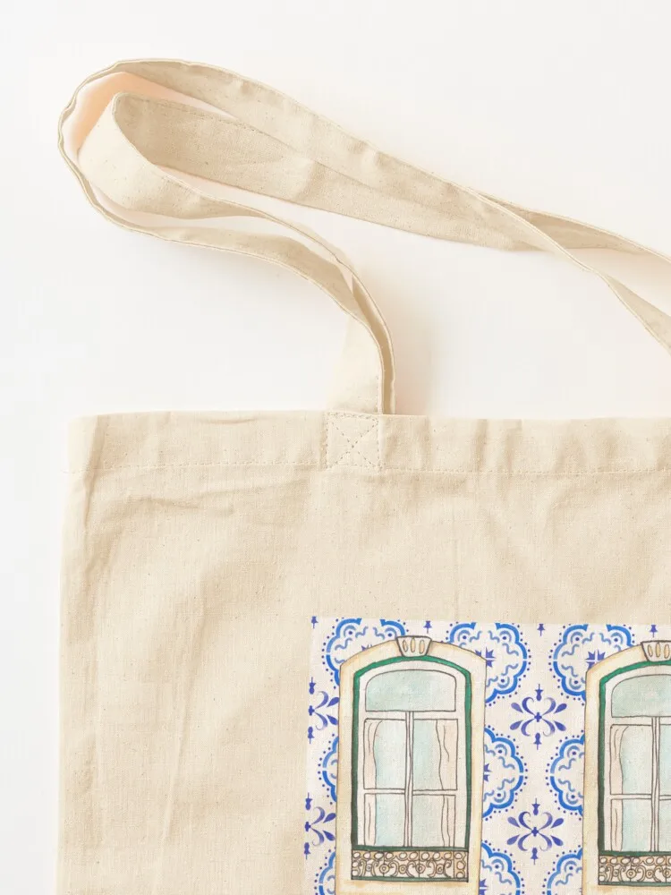House in Lisbon Tote Bag حقائب هدايا حقيبة حمل نسائية حقيبة تسوق نسائية يد للسيدات #3