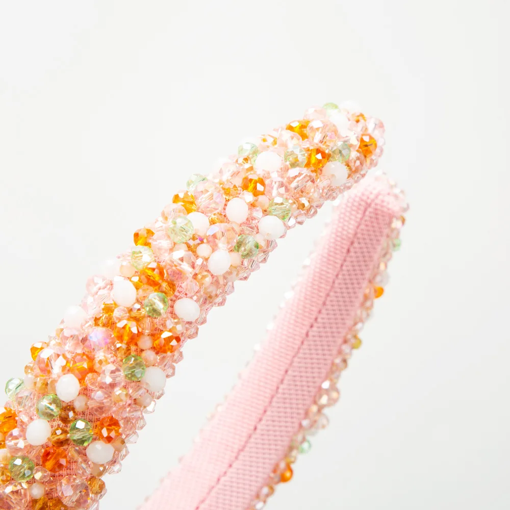 Heming headband new retro crystal high skull top headband niche light luxury temperament high-end hair accessories - view 3