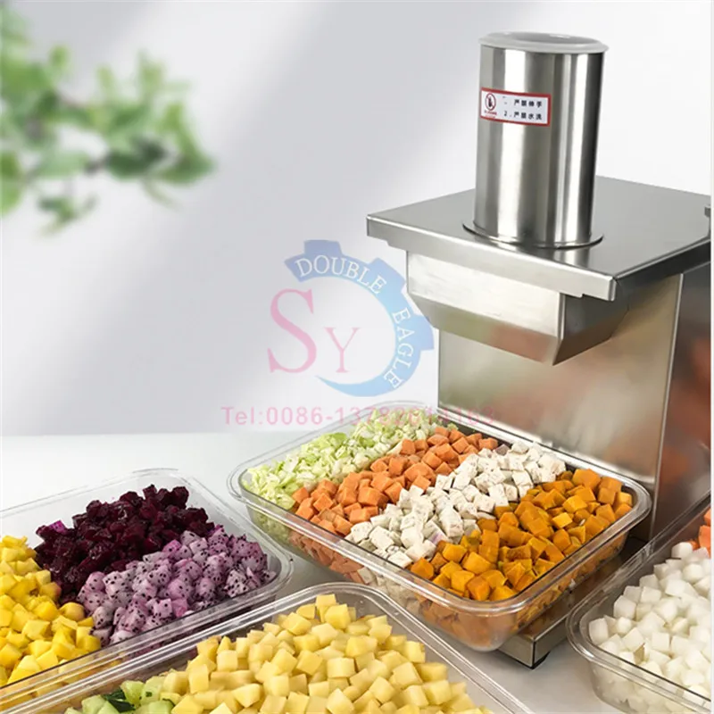 

110V Electric Dicing Machine Commercial Automatic Carrot Potato Onion Vegetable Diced Cut Pellets Stainless Steel Dicer Tool