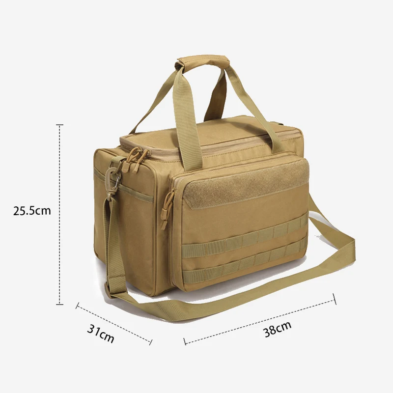 Military Tactical Handgun Bag Waterproof Shoulder Bag Tactical Accessories Training Shooting Range Shooting Supplies