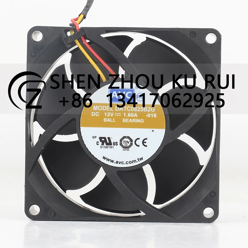 AVC DATC0825B2G 12V 1.60A 8025 High air volume PWM speed regulation Chassis Violent coolingfan