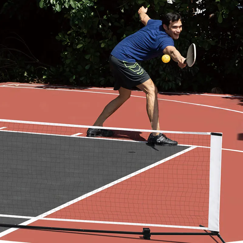 3 in 1 Portable Pickleball Badminton Volleyball Net Combo Set Height Adjustable Half Court 10FT Sport Training Game for Backyard