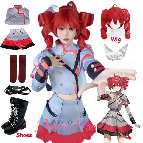 UTAU Synthesizer V Kasane Teto Virtual Singer Cosplay Costume Anime Miku Sweet Lolita Dress Uniform Halloween Outfit Shoes Wig